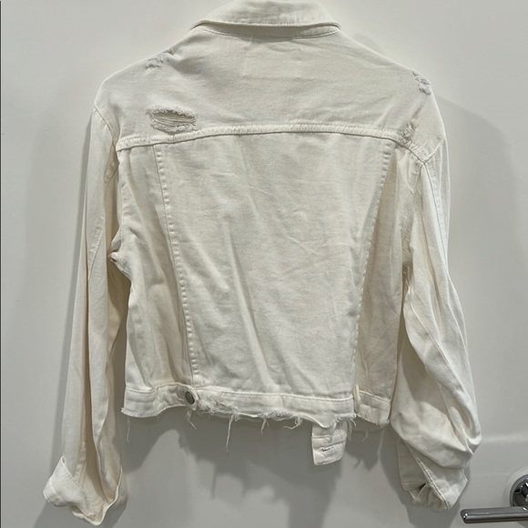 White denim distressed jacket - Picture 2 of 2
